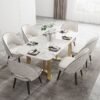 Modanio Premium Twin Grace Dining Table with Marble Top with 6 Chairs