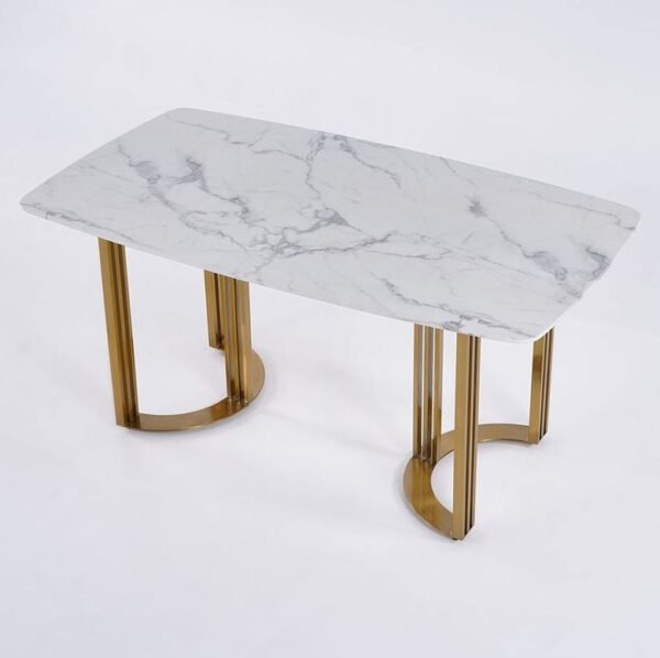 Modanio Premium Twin Grace Dining Table with Marble Top with 6 Chairs
