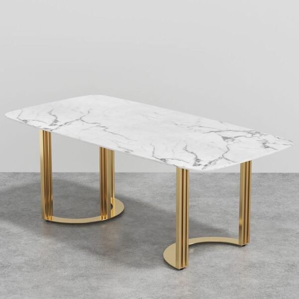 Modanio Premium Twin Grace Dining Table with Marble Top with 6 Chairs
