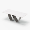 Modanio Infinity Dining Table with Nano Marble Top & 6 Chairs | PVD Finish