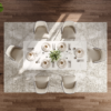 Modanio Infinity Dining Table with Nano Marble Top & 6 Chairs | PVD Finish