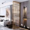 Modanio Premium Gold PVD Partition Custom Stainless Steel Room Divider for Modern Interiors