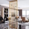 Modanio Premium Gold PVD Partition Custom Stainless Steel Room Divider for Modern Interiors