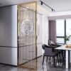 Modanio Designer Room Partition with Gold PVD Finish