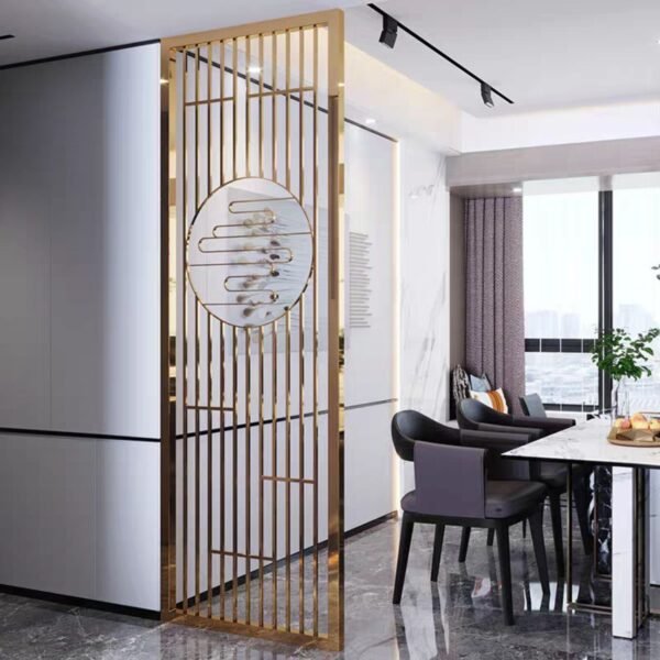 Modanio Designer Room Partition with Gold PVD Finish