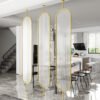 Modanio Oval Shape Stainless Steel Room Partition /Divider with Moru Glass