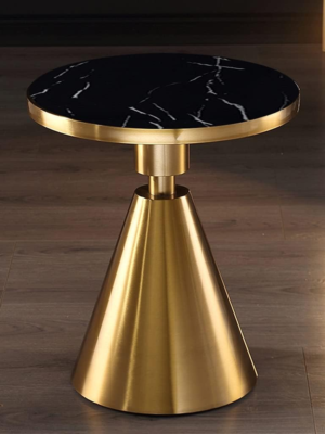 MOD-ST06_1 Modanio Nova Nest Side Table With Gold Finish And Marble Top