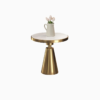 Modanio Nova Nest Side Table With Gold Finish And Marble Top