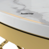 Modanio Modern  2-Tier Marble End Table with Gold Finish | Elegant Storage Side Table
