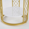 Modanio Modern  2-Tier Marble End Table with Gold Finish | Elegant Storage Side Table
