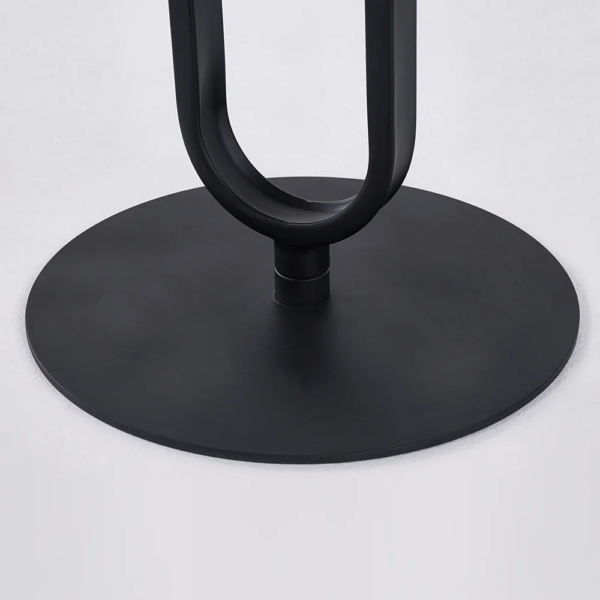 Modanio Modern Oval End Table with  Round Marble Top (16"Dia x 22"H)