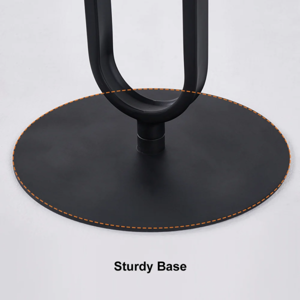 Modanio Modern Oval End Table with  Round Marble Top (16"Dia x 22"H)