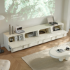 Modanio Modern White Wood TV Stand with 4 Drawer Convert to Tall Media Cabinet for TV