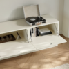 Modanio Modern White Wood TV Stand with 4 Drawer Convert to Tall Media Cabinet for TV