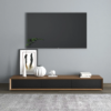 Modanio Modern Walnut TV Console Rectangle Media Stand Walnut TV Console with 3 Drawers