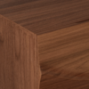 Modanio Lake Mid Century TV Stand with Wavy Design Walnut Storage 4 Drawer