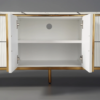 Modanio Gline Modern Oval TV Unit White Marble Top with Drawers & Storage