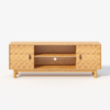 Modanio Natural Wood Mid Century TV Stand with Storage