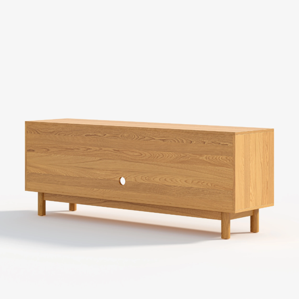 Modanio Natural Wood Mid Century TV Stand with Storage
