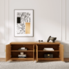 Modanio Natural Wood Tall TV Stand with Storage