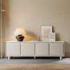 Modanio Modern White Rectangle Tall TV Stand with Storage - Modanio