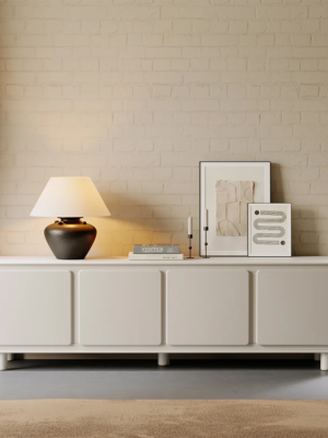 MOD-TC-18_1 Modanio Modern White Rectangle Tall TV Stand with Storage - Modanio