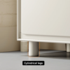 Modanio Modern White Rectangle Tall TV Stand with Storage - Modanio
