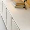 Modanio Modern White Rectangle Tall TV Stand with Storage - Modanio