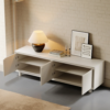 Modanio Modern White Rectangle Tall TV Stand with Storage - Modanio