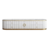 Modanio Plalue Modern White TV Console with 4 Drawers - Modanio