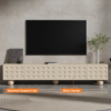 Modanio Whitewash Wood TV Console with Storage - Modanio