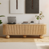 Modanio Stria Oval Fluted TV Console with Storage - Modanio