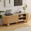 Modanio Stria Oval Fluted TV Console with Storage - Modanio