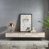 Modanio Modern Nordic Wood TV Console With Fluted Design with 3 Drawers - Modanio