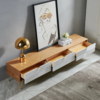 Modanio Modern Nordic Wood TV Console With Fluted Design with 3 Drawers - Modanio