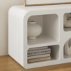 Modanio Codiys Art Deco Bookshelf Wood TV Console in White - Modanio