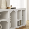 Modanio Codiys Art Deco Bookshelf Wood TV Console in White - Modanio