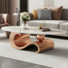 Modanio Nova Oval Coffee Table with PVD Gold Finish And Marble Top