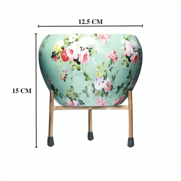 Modanio Flower Pots for Home Decoration Metal Print Plant pots Stand Planter Suitable for Indoor and Outdoor Use Home & Office Decor - Modanio