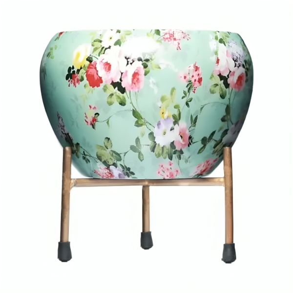 Modanio Flower Pots for Home Decoration Metal Print Plant pots Stand Planter Suitable for Indoor and Outdoor Use Home & Office Decor - Modanio