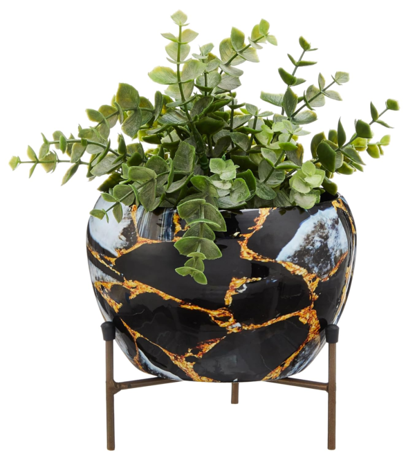 Modanio Flower Pots for Home Decoration Metal Print Plant Stand Planter Suitable for Indoor and Outdoor Use Home & Office Decor - Modanio
