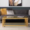 Rectangular Center Table with Glass Top