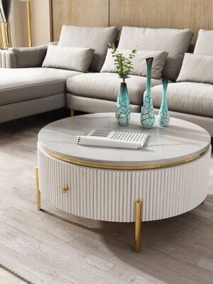 Wooden Centre Table With Marble Top